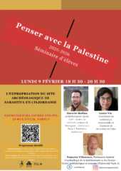 affiches seminaire palestine 2025 2026 2 2 À Paris (5ème), conférence-débat : L’expropriation du site archéologique de Sabastiya (Cisjordanie, Territoires Palestiniens Occupés)