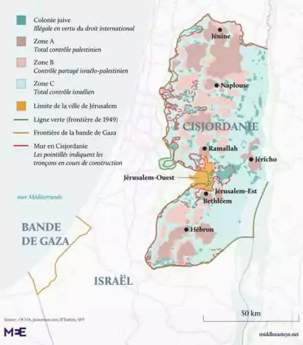 Témoignage d'Abu Amir, le 13 février 2026 - La Cisjordanie est tombée lorsque Gaza a été perdue ? 1 cisjordanie carte west bank abc fr 1 Témoignage d'Abu Amir, le 13 février 2026 - La Cisjordanie est tombée lorsque Gaza a été perdue ?
