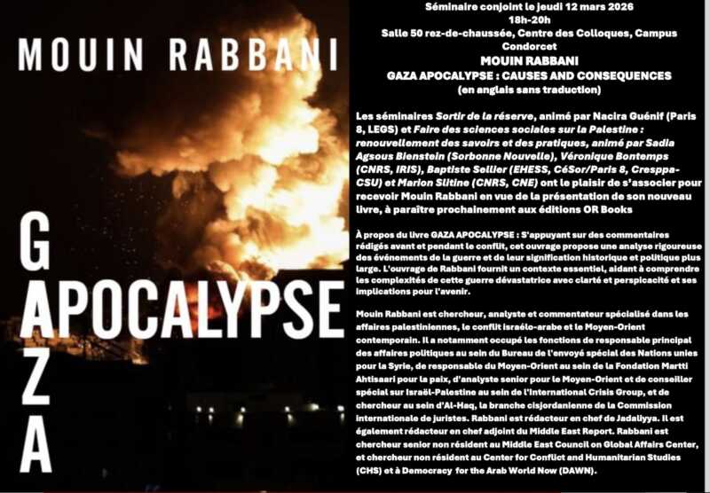 Mouin Rabbani 12 mars 26 Gaza apocalypse