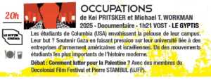 OccupationPS À Marseille (13), projection du film "Occupations" suivie d'un débat avec des membres du Decolonial Film Festival et Pierre Stambul