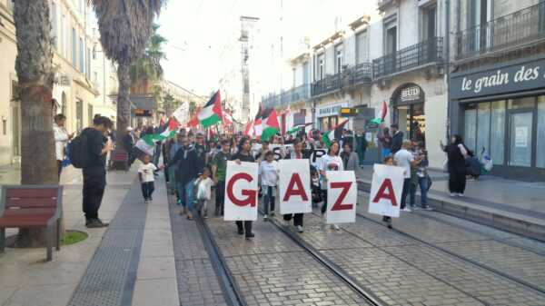 Panneaux Gaza manif Montpellier IMG20241005162750 scaled 1 Témoignage d'Abu Amir, le 26 mars 2026 - Le secret de Gaza c’est une histoire qui ne finit pas
