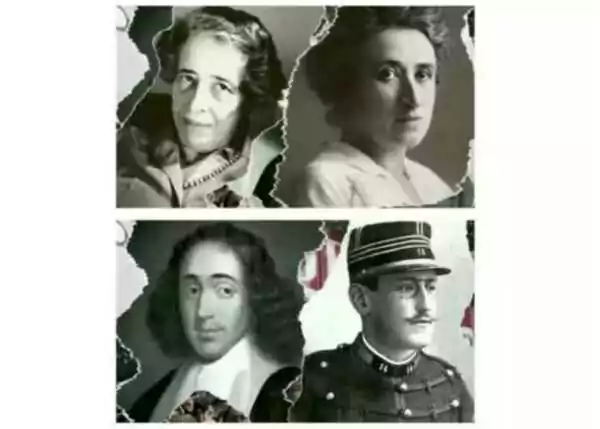 Le faisceau anti-lumières de la loi Yadan 1 Hannah Arendt, Rosa Luxemburg, Baruch Spinoza et Alfred Dreyfus