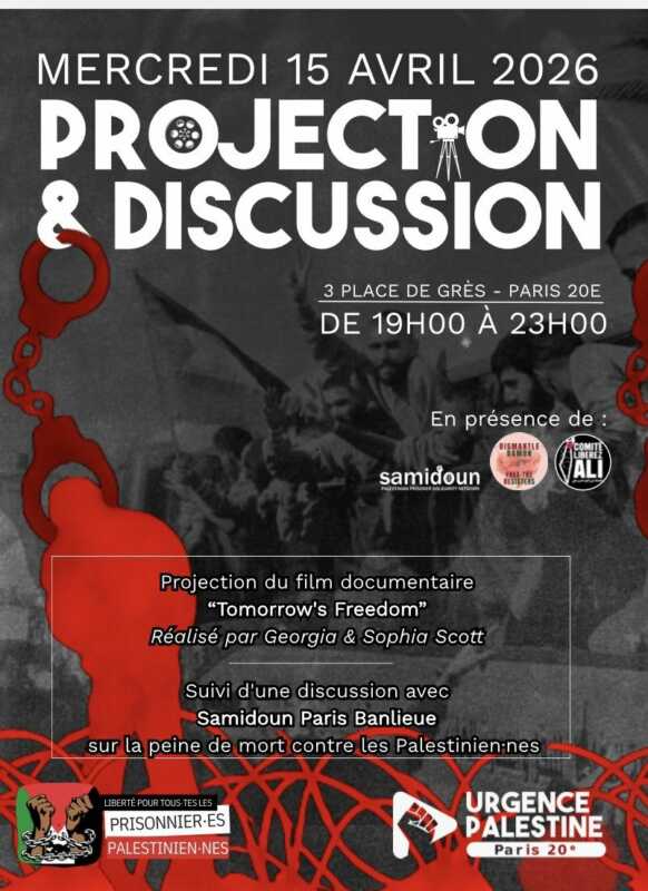 14avrilprisonniers Projection du film documentaire "Tomorrow's Freedom"