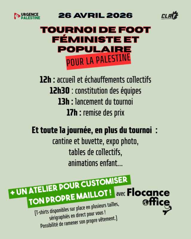 Noisy le sec 26 4 26 2 À Noisy-Le-Sec (93), tournoi de foot féministe et populaire pour la Palestine