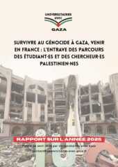 Page 1 du Rapport UAG 2025 2026 Universitaires avec Gaza