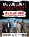 contre la loi Yadan Lyon À Lyon, rassemblement contre la loi Yadan