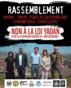 contre la loi Yadan Lyon À Lyon, rassemblement contre la loi Yadan