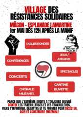 visuel Macon 1er mai À Mâcon (71), conférences, tables rondes, concerts contre l'extrême droite