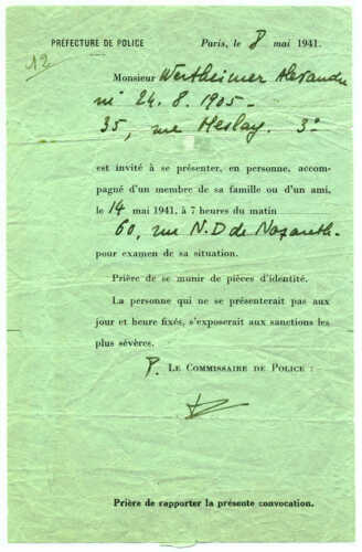 01 billet vert La rafle du « billet vert ». Des photographies de la rafle ressurgissent