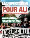 Flyer Ali À Paris, manifestation pour Ali