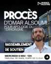 Proces Alsoumi 1 À Paris, rassemblement en soutien à Omar Alsoumi