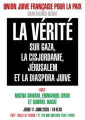 À Paris, conférence-débat : la vérité sur Gaza, la Cisjordanie, Jérusalem et la diaspora juive 7 UJFP 11.03.2026 rencontre OK À Paris, conférence-débat : la vérité sur Gaza, la Cisjordanie, Jérusalem et la diaspora juive