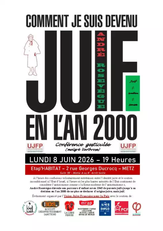 À Metz (57), conférence gesticulée d'André Rosevègue 3 Visuel conference gesticulee Andre Rosevegue Metz 8 juin 2026 version definitive À Metz (57), conférence gesticulée d'André Rosevègue