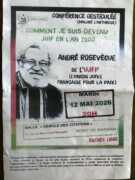 affiche Rosevegue À Mont de Marsan (40), conférence gesticulée d'André Rosevègue "Comment je suis devenu juif en l'an 2000"