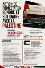 Action 10 juin À Paris, action de protestation sonore et solidaire avec la Palestine