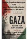 Soiree de presentation du livre Avec Brigitte Challande Groupe Gaza de lUJFP V2 À Montpellier (34), présentation du livre "Gaza, au bord d'un temps incertain"