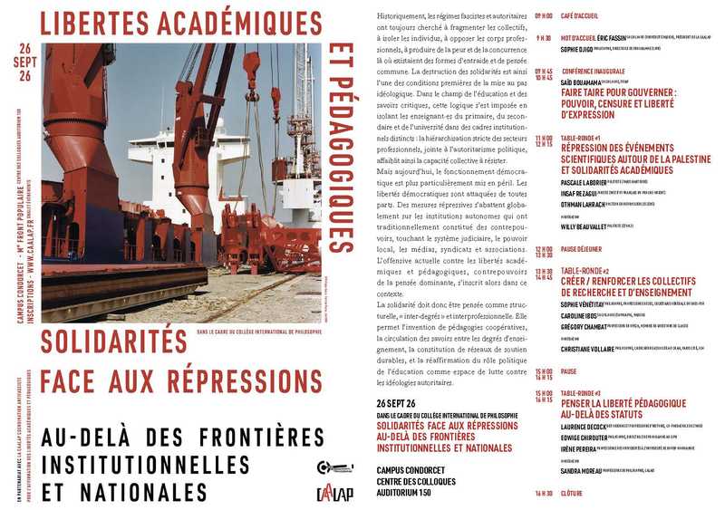 Caalap FlyeR 3Sept26 Bat NewsLetter À Aubervilliers (93), Solidarités face aux répressions - au-delà des frontières institutionnelles et nationales