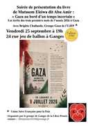 reu gaza sept 26 LP À Ganges (34), présentation du livre "Gaza au bord d'un temps incertain"