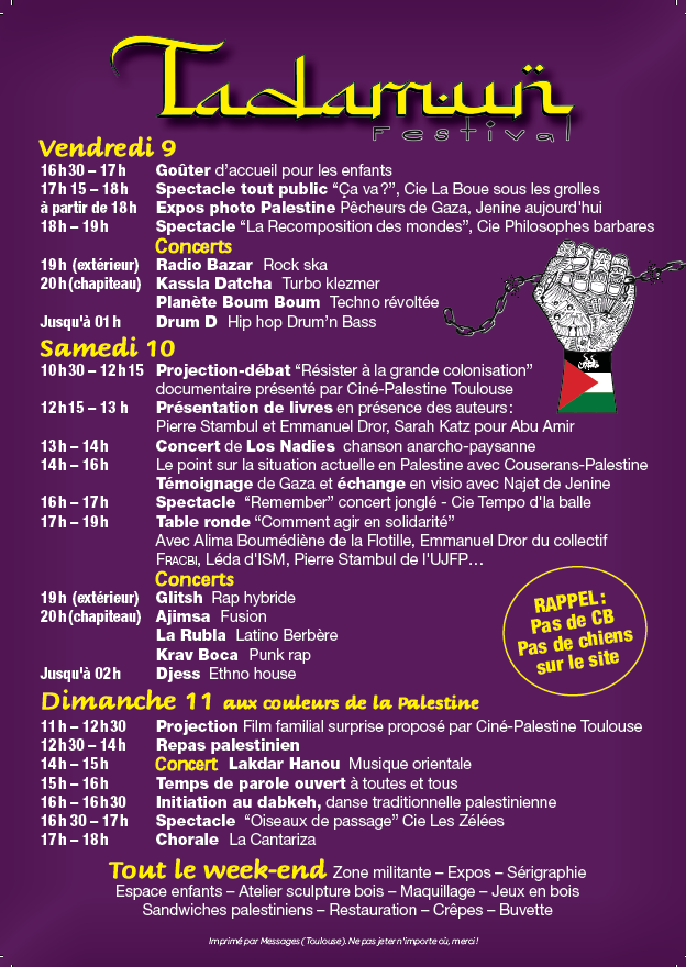 tadamun2 À Montbrun-Bocage (31), 5ème édition du festival Tadamun