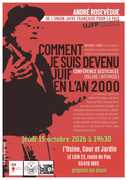 affiche flyer Andre Rosevegue UCJ 15.10.2026 À Ibos (65), conférence gesticulée d'André Rosevègue : comment je suis devenu juif en l’an 2000