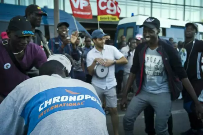 manif alfortville 2020 jpg Manifestation à Alfortville le 8 février 2020 pour la régularisation des travailleurs « hors Chronopost » du piquet d’Alfortville