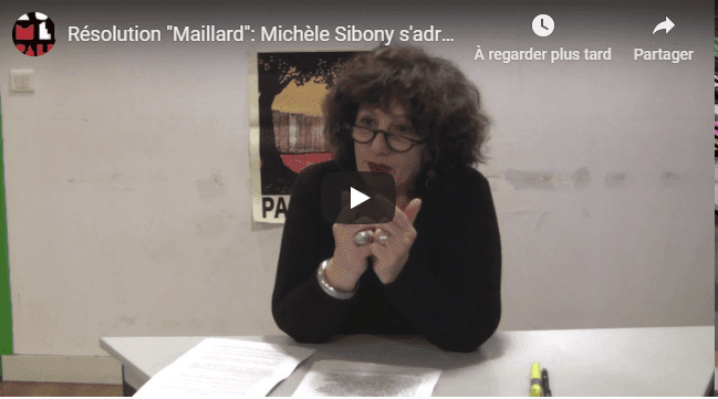 copie d'écran video Michele Sibony, résolution Maillard